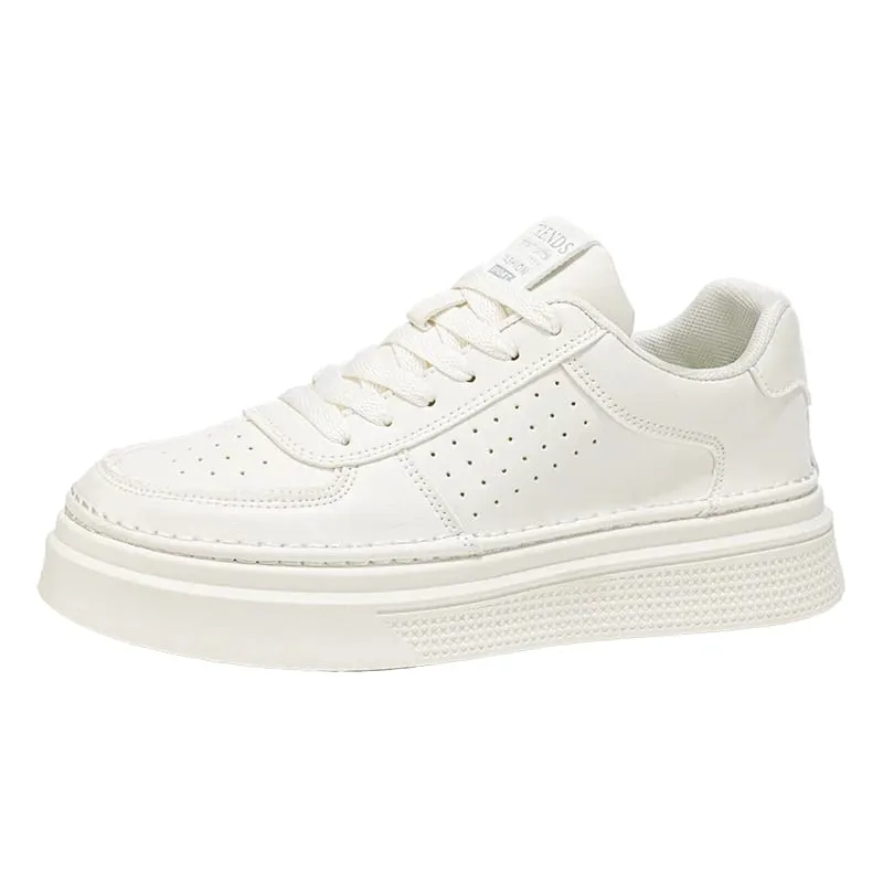 Men Casual Sneakers Breathable Trendy Mating White Comfortable Non-slip Daily Walking Thick Soled Height Increasing Sports Shoes