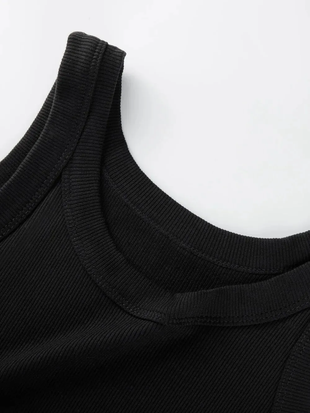 Y2K Ribbed Cotton Tank Tops Womens Summer Basic Slim O-Neck Sleeveless Casual Soft Breathable Vest Sporty Wear Daily Undershirt