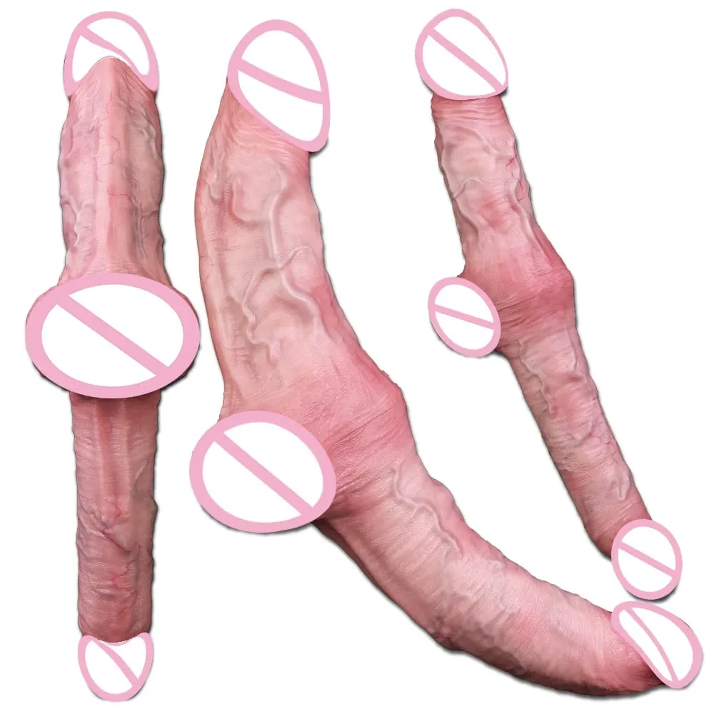 Thực Tế Dương Vật Giả 2 Mặt Buttplug Cặp Đôi Buttplug Silicone Mềm Điểm G Kích Thích Hậu Môn Dilator Dual Cuối Dương Vật Đồ Chơi Tình Dục — image 1