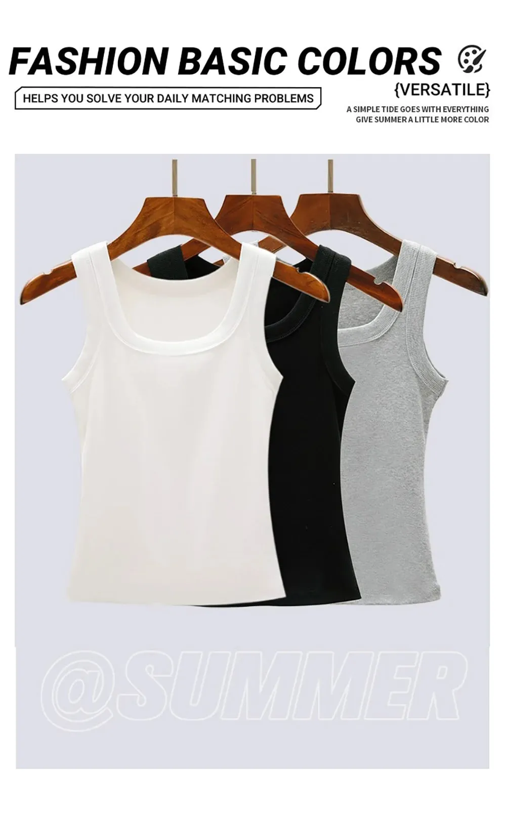 Summer Korean Street Woman Tank Top Breathable Hip Hop Sleeveless Vest Tight Crop Tops Slim Stretch Camisole Basic Underwear