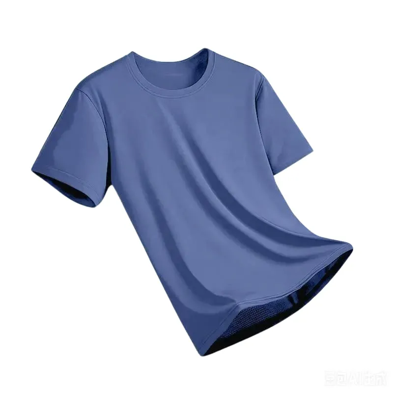 New Ice Silk Running Shirts Men Loose Short Sleeve Top Basketball Gym Sportswear For Male Fitness Workout Mesh Breathable Tee