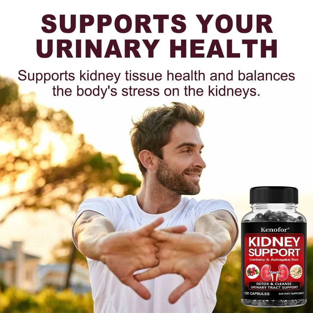 Kidney Support Cleanse Detox Supplement - with Cranberry and Astragalus Root - Supports Urinary Tract and Bladder Health