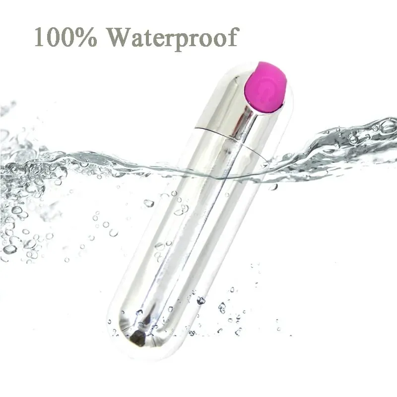 USB Rechargeable Bullet Vibrator - Waterproof Mini Powerful Vibrator 10 Modes Clit G-Spot Stimulator Sex Toy for Women