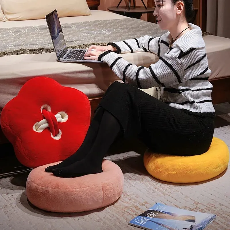 Button Plush Toys Flower Heart-shaped Stuffed Pillow Home Decor 40/45cm Soft Sofa Cushion Throw Pillow Birthday Surprise Gifts