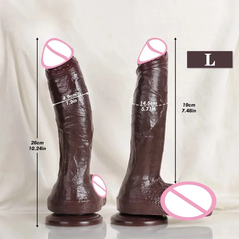 Oversized Soft Realistic Thick Dildo Gay Sex Toy for Women Suction Cup Big Dick Anal Plug Vaginal Masturbators Silicone Penis