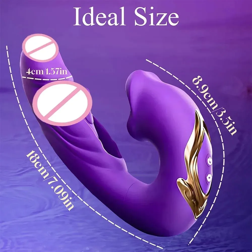3 in 1 Telescopic Tongue Dildo for Women Clitoris Stimulator Finger Vibrating Flapping Vaginal Massager Masturbator Sex Toy