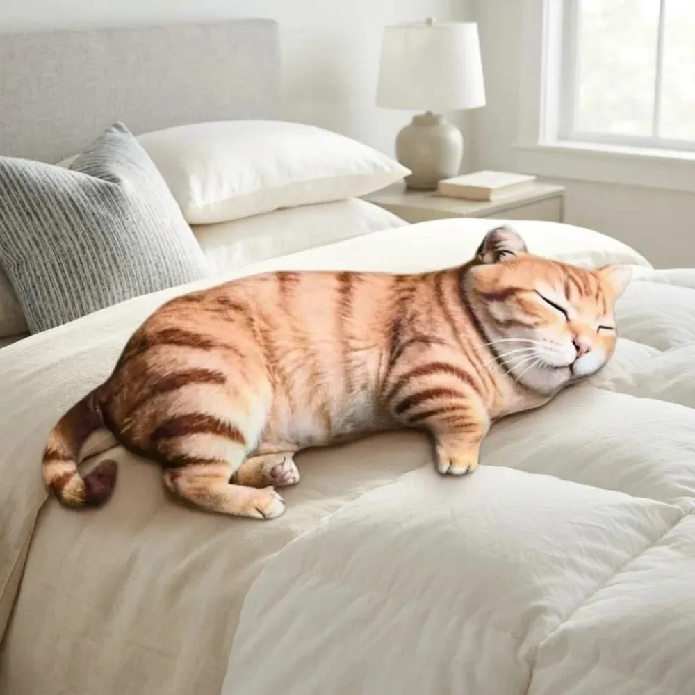 Plush Material Animal Body Pillow PP Cotton Filled 40cm Size Poultry Throw Pillows Cat Pattern Cute Design
