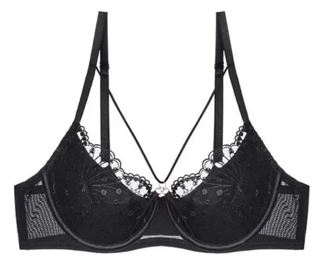 Pure Desire セクシーなフレンチレースブラジャー女性用夏薄型カッププッシュアップブラジャーカジュアルファッションランジェリー下着 34-40 BANERDANNI