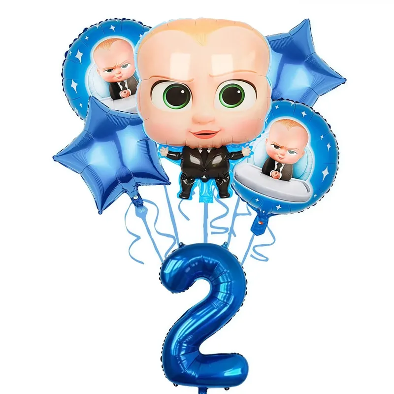 Bossed Baby Theme Newborn 1st Birthday Party Decoration Paper Plate Cup Balloon Banner Kid Boy Favors Baby Shower Event Supplies