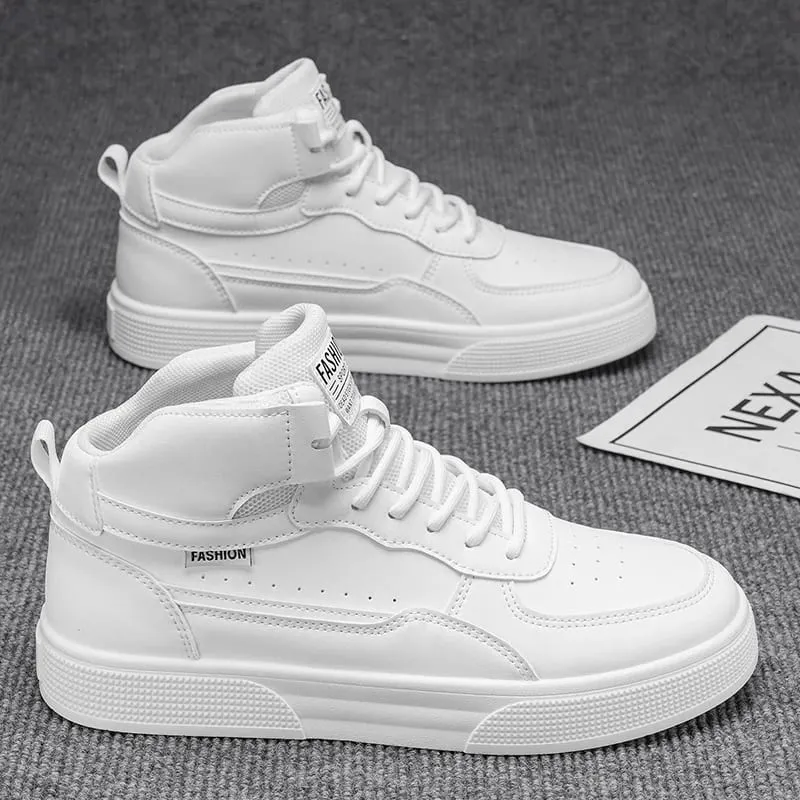 Breathable men's casual shoes skate shoes mid-top men's shoes breathable and versatile sports shoes suitable for wearing all
