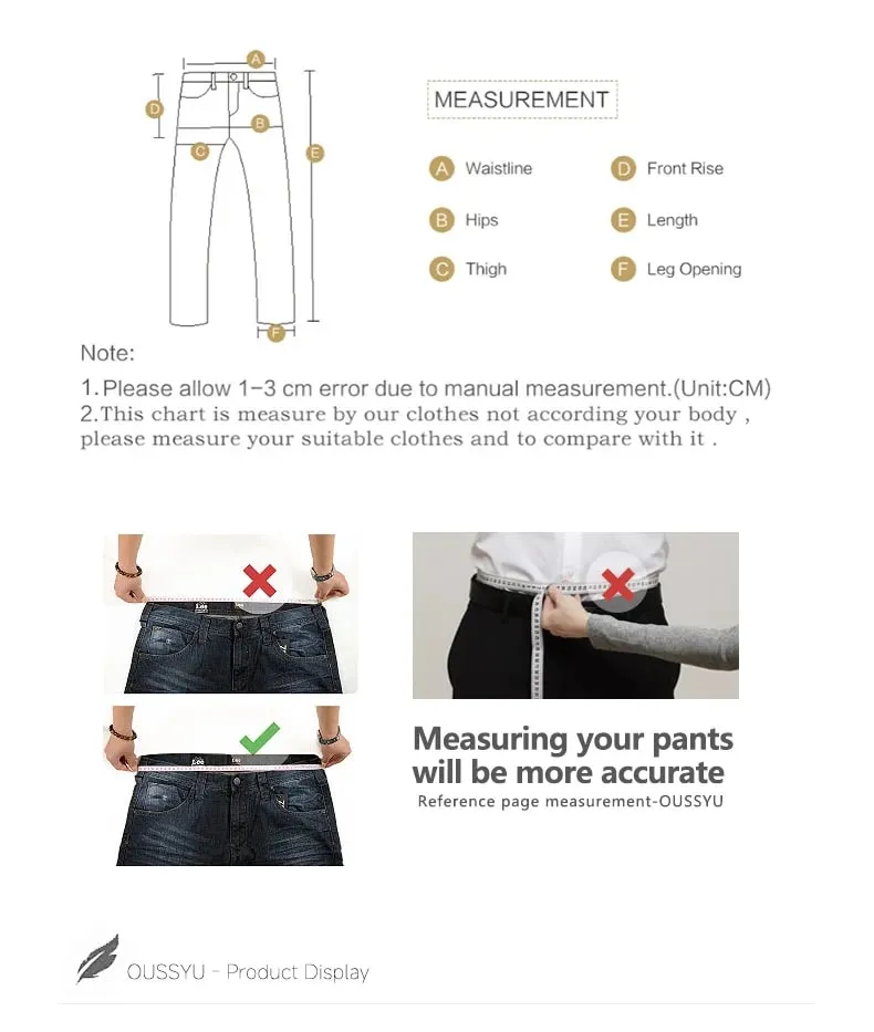Summer Thin Men's Elastic Cotton Jeans Fashion Business Straight Casual Denim Pants Male Work Clothes Slim Trousers Plus Size 40