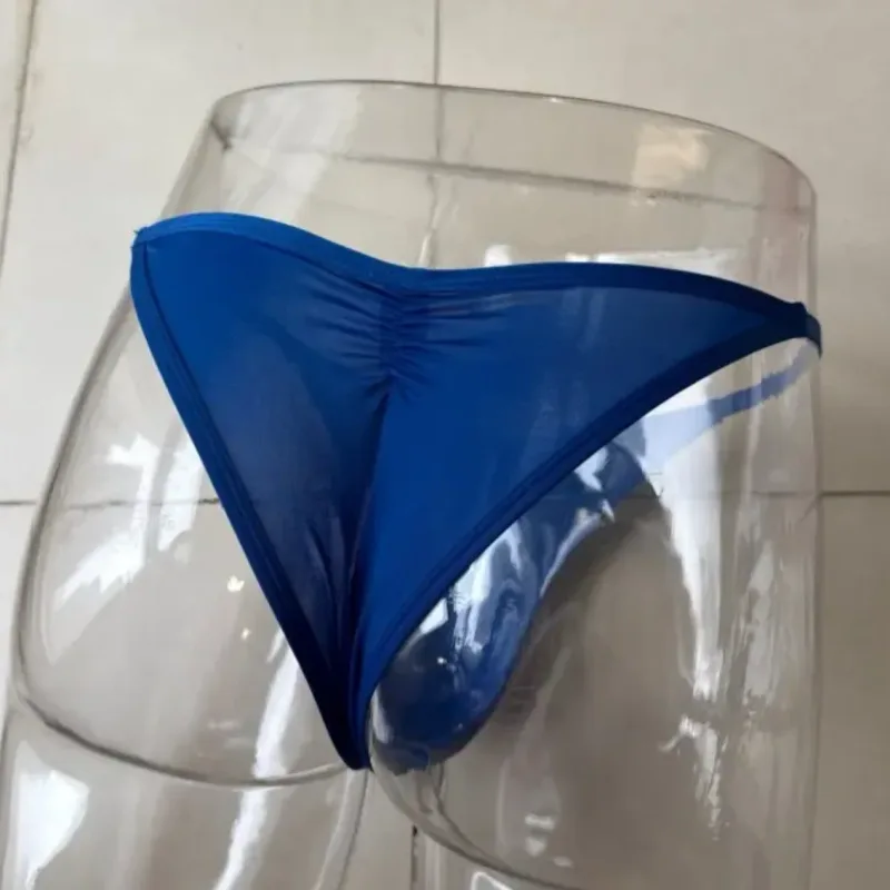 Pánská ledová hedvábná tanga kalhotky velikosti US Sexy G-String prodyšné bezešvé tričko se zády Sportovní fitness spodní prádlo Velké velikosti