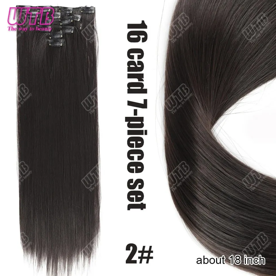 Clip In Hair Extension Synthetic Hair 12Inch 4 PCS Set Wavy Curly Hair Extension Synthetic Hairpieces Para sa Babaeng Babae Araw-araw na Paggamit