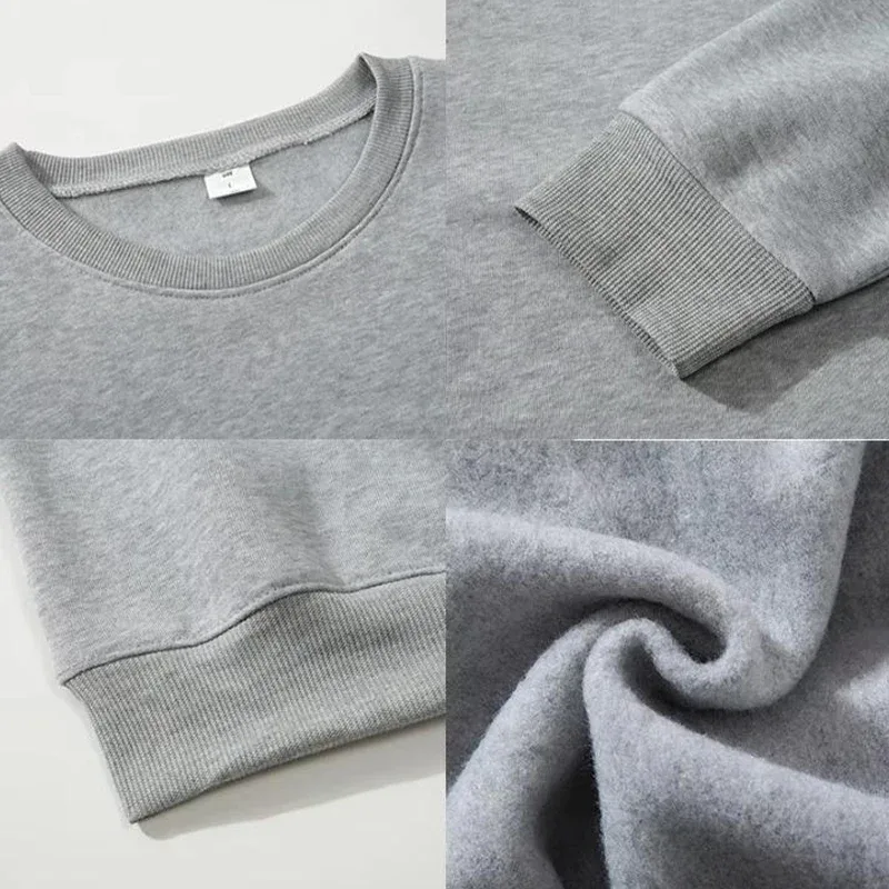 DIY Design Round Neck Hoodies Men Fashiong Customized Printed Loose Long Sleeve Pullover Women Casual Streetwear Sweatshirts