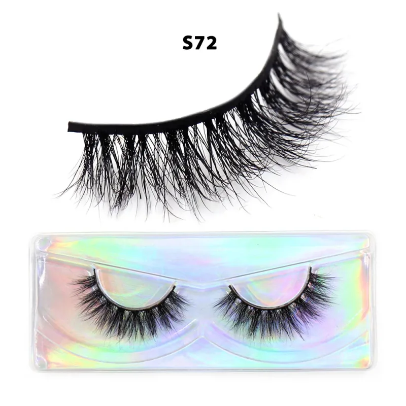 Short Natural 3D Mink Lashes Fluffy Wispy Fake Eyelashes Crisscross False Lashes Eyelash Extension Makeup