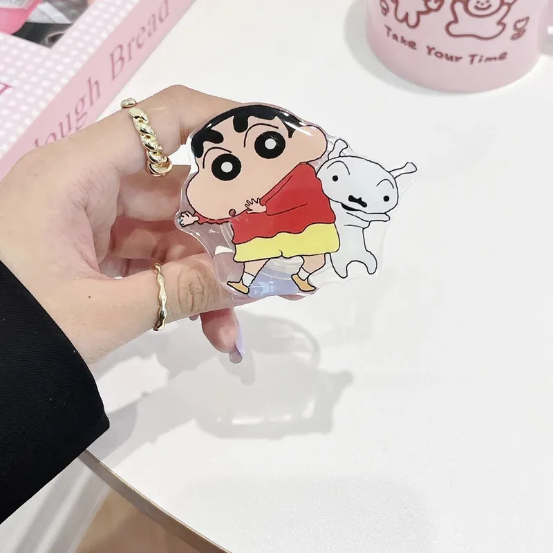 New In Stock Anime Xiao Xin Mobile Airbag Bracket Ins Style Cute Cartoon Adhesive Lazy Telescopic Desktop Air Cushion Folding