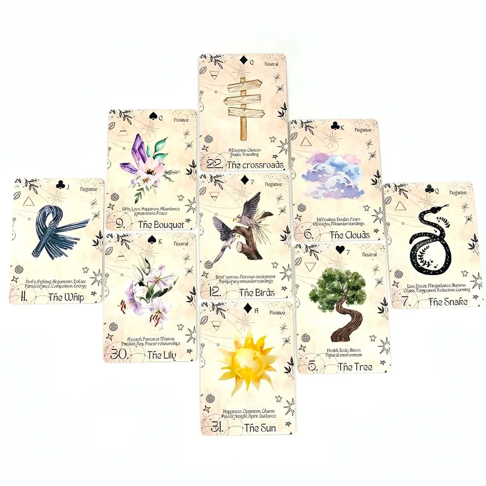 Hot-selling Oracle Cards Board Game English Version 36 Card Deck Beautifully Illustrated Fate Divination Cards Game For Family