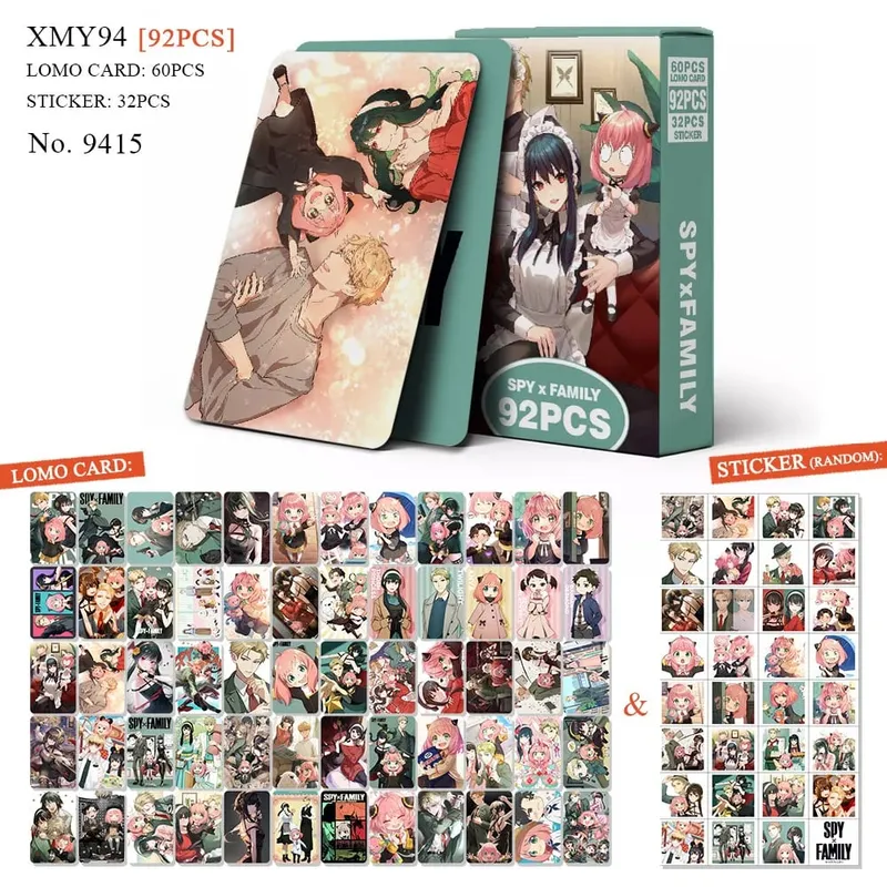 Carte postale de dessin animé Haikyuu Lomo, jouet tueur de démons Genshin Impact, cartes de Collection avec autocollants, cadeau d'anniversaire
