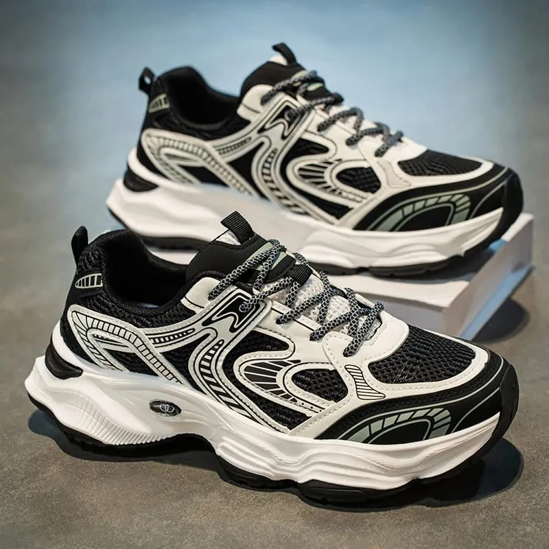 Men's casual sneakers spring summer new breathable soft-sole anti-slip outdoor running shoes fashion students speed sports shoes