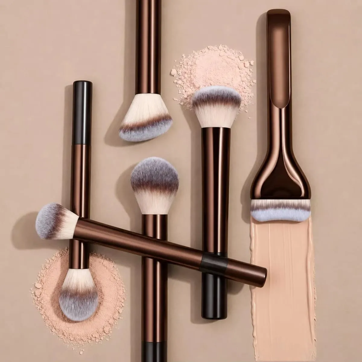 15 PCS Makeup Brushes Professional Make Up Brushes Premium Synthetic Powder Concealers Brushes Travel Makeup Brush Set