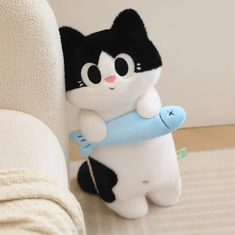 Cat Plush Toys Adorably Cat Stuffed Pillow Kawaii Soft Sofa Cushion Home Decor Toys Accompany Sleep Toy Birthday Gifts — image 4