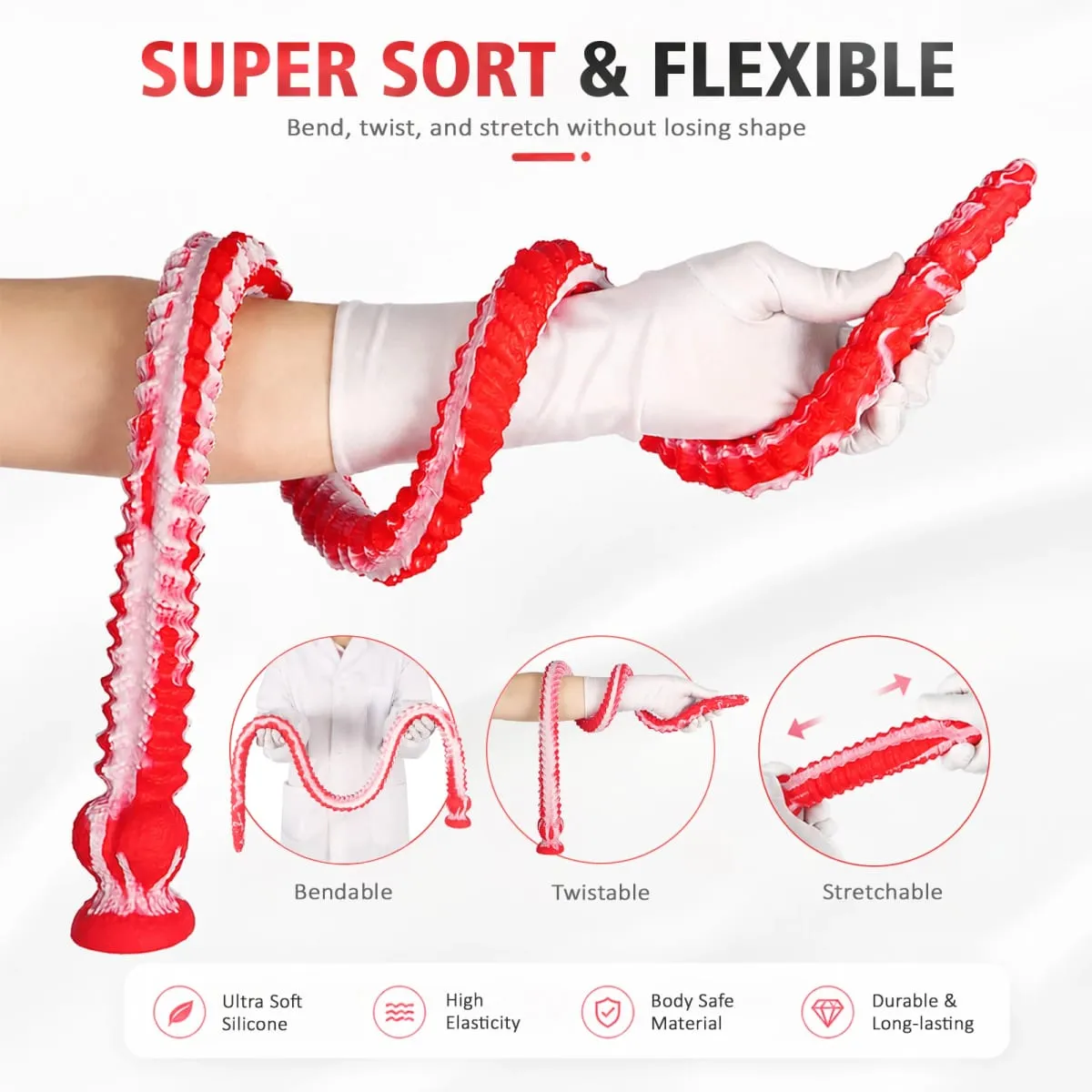1M Super Long Silicone Anal Plug Dildos Prostate Massage Anus Dilator Large Anal Whip Deep ButtPlug Adult Sex Toys for Men Woman
