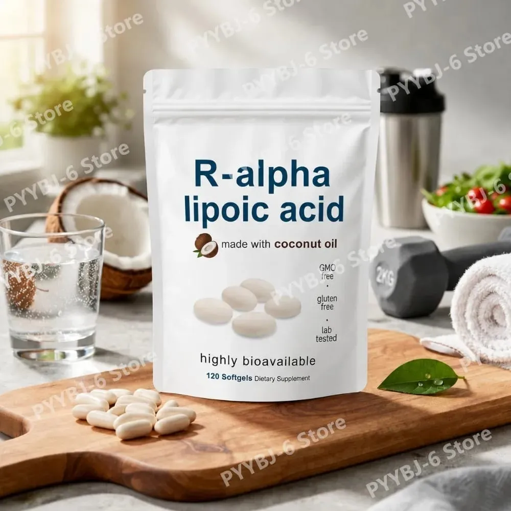 Alpha Lipoic Acid 600mg Softgels with MCT Oil Antioxidant Dietary Supplement Non GMO Gluten Free Soy Free 120 Softgels for Adult