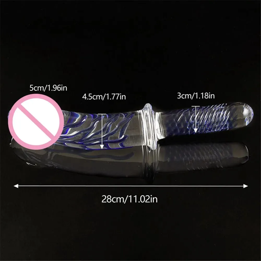Large Crystal Glass Dildo Big Anal Plug Sex Toy For Women Vagina Massage For Famale Masturbation Penis G-spot Clitoris Men Adult