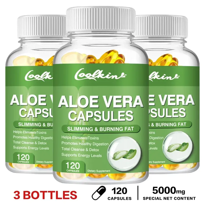 Aloe Vera Extract Capsules - Colon Cleansing Supports Digestive and Immune Health Balances Stomach Acid Antioxidant Non-GMO