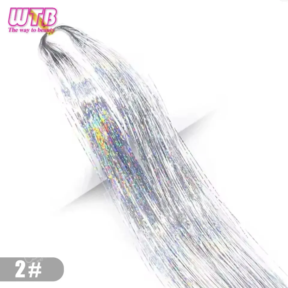 Multi-Color Glitter Synthetic Hair Extension Wig BB Clip Style Suitable for Women and Girls to Wear During Holidays and Events