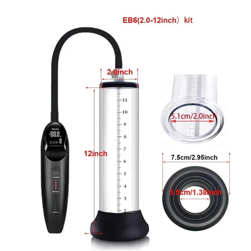 Automatic Penis Pump Penis Enlarger Vacuum Pump Sex Toys for Men Penile Bigger Trainer Adult Male Masturbator Penis Enlargement