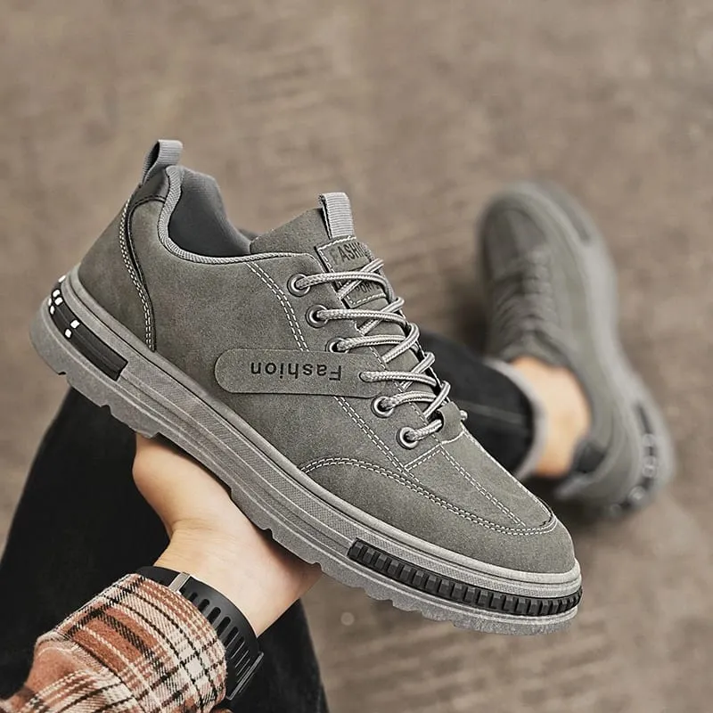Men Autumn New Wear‑Resistant Versatile Casual Shoes Lightweight Sporty Board Shoes Trendy Work‑Safety Style Fashion Sneakers Fo