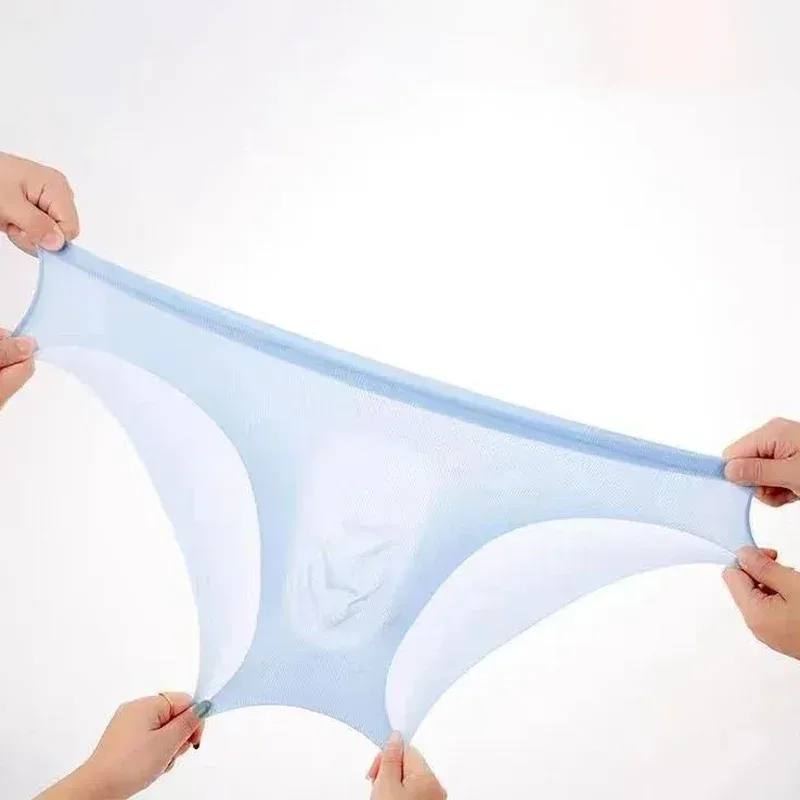Ultratunna ispåse underkläder Halvtransparenta U konvexa trosor män Låg midja Smal Sexiga underkläder Stretch Jockstrap Trosor