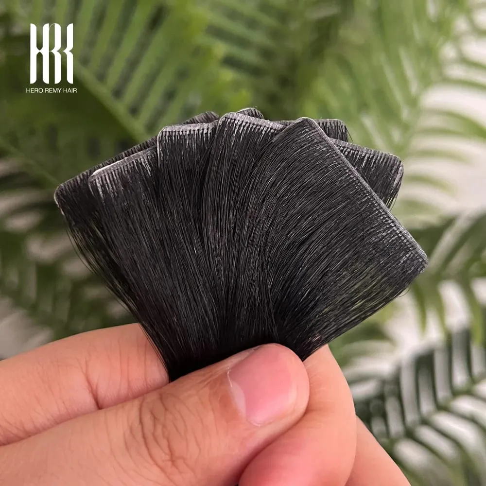 Hero Remy Hair Injected Tape in Hair Extensions Skin Weft Human Hair Hidden Seamless Invisible Adhesive Tape Hairpieces 2g/piece