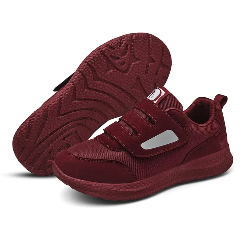 Design sapatos para diabéticos sapatos de caminhada largos com fecho ajustável deslizamento ortopédico sapatos para idosos para homens e mulheres