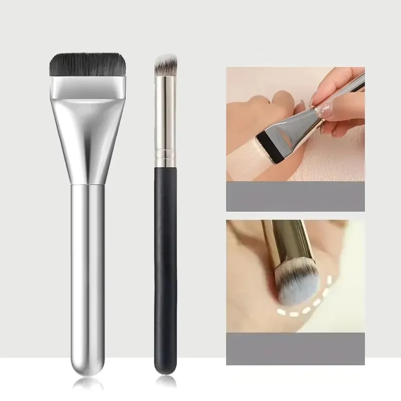 Black Foundation Make up Brush Cream Foundation buffing Makeup Brush Big Foundation Brush Synthetic Hair Face Makeup Tool