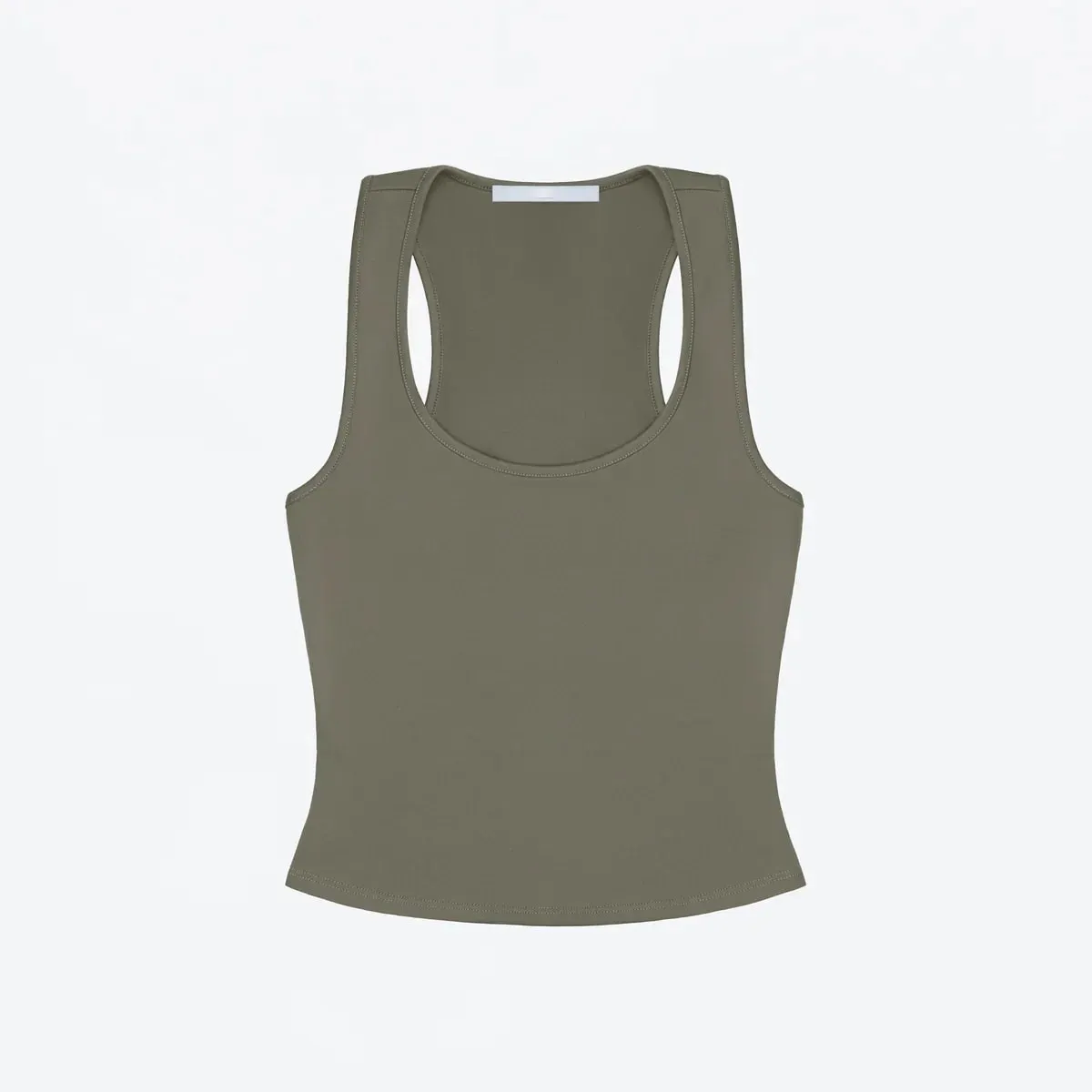 Tank Top with Wide Shoulder Straps for All Seasons Racerback Sports Vest Everyday Sports Innerwear High-Elastic Solid Color Slim-Fit Top Multi-Color Basic Casual Tank Top — image 11