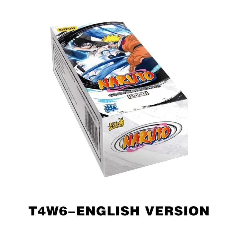 Genuine Naruto English Version Sreies2 T2W9 T4W6 Booster Box Anime TCG Rare CR Ninja World Collection Cards Kids Toy Gift