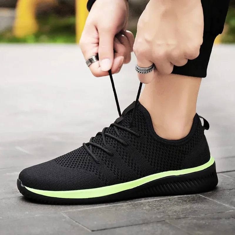 Heren casual sportschoenen Lichte sneakers Wit buiten ademend mesh Zwart loopschoenen Atletische joggingtennisschoenen