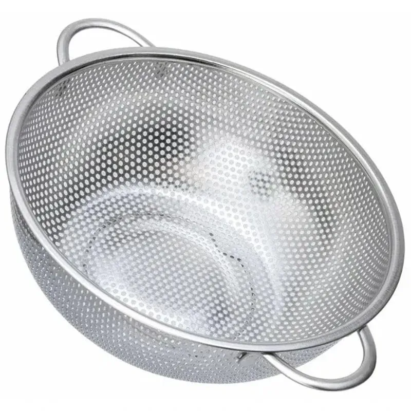 16/19/22/31CM All Purpose Stainless Steel Fine Mesh Strainer Net Baskets with Handles Resting Base Colander Set Kitchen Supplies — image 2