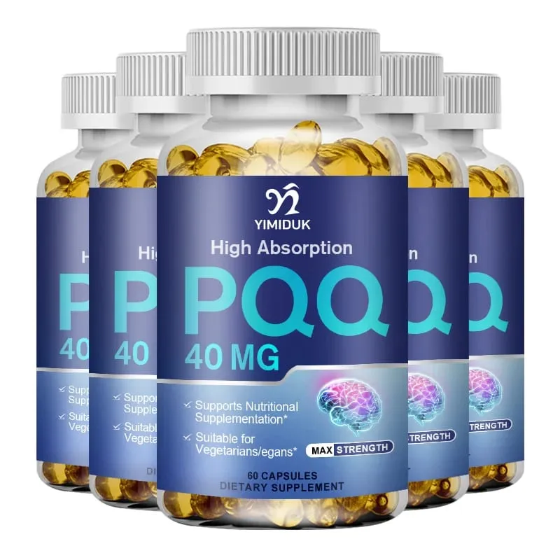PQQ Capsules Supplement 40 mg - Mitochondrial Biogenesis & Metabolism - Supports Brain Heart Health & Cognitive Function