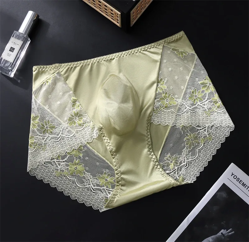 Seluar dalam lelaki Baharu cuecas mewah ringan masculino dewasa 18 saiz plus renda satin beg 3D calzoncillos hombre sexys shopping tøy