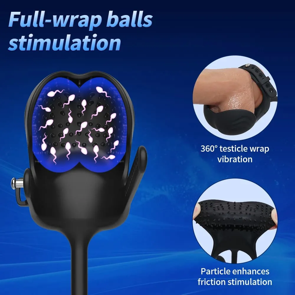 3 In 1 Prostate Massager Vibrating Dildo Anal Plug Vibrator Testicle Cock Ring Butt Plug Stimulator Sex Toys for Men Couple