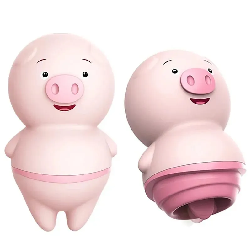 Cute Sexy Pig Licking Sucking Vibrators For Women Clitoris Sucker Anal Nipple Licks Massage Female Sex Toys Adult Erotic Machine
