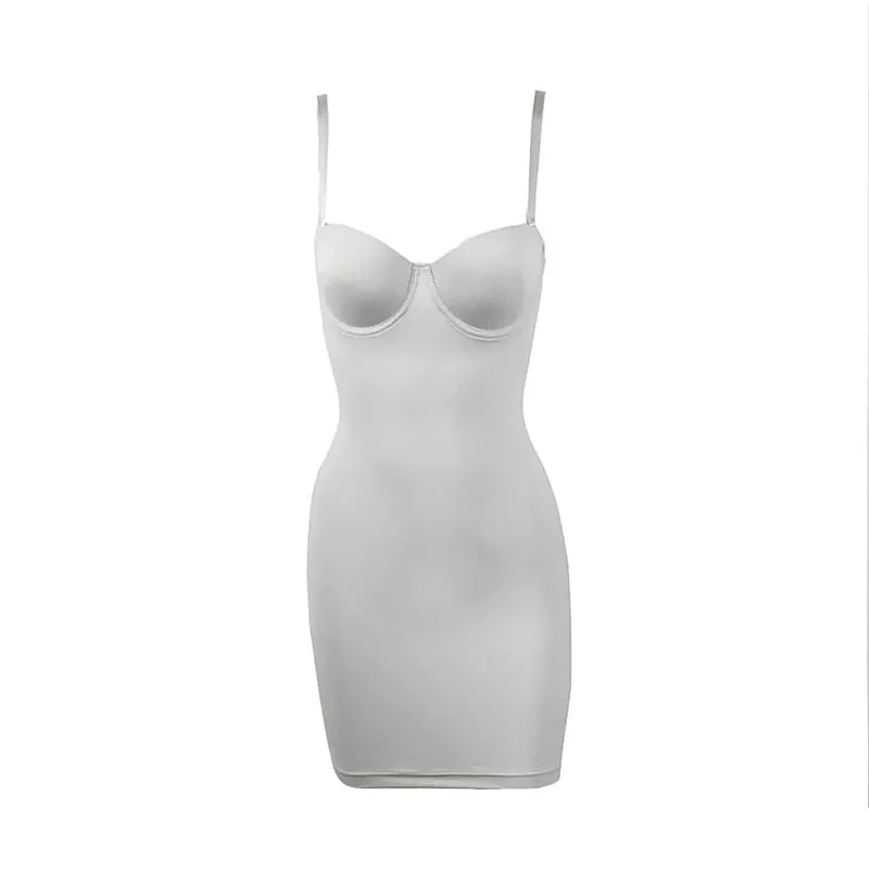 Becirzet Dresses For Woman Slimming Slips Mini Straight Tube Dress Body Shaper Body Underwear Party Sexy Female Clothes