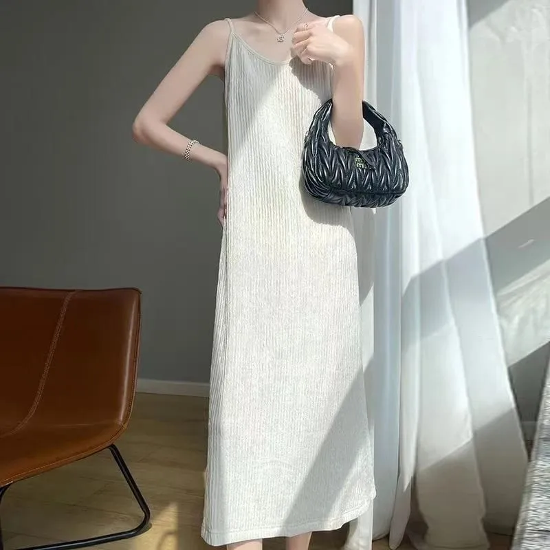 Chiffon Pleated Dress Women Slim Fit Summer Dress Elegant Casual Layered Long Dress for Women