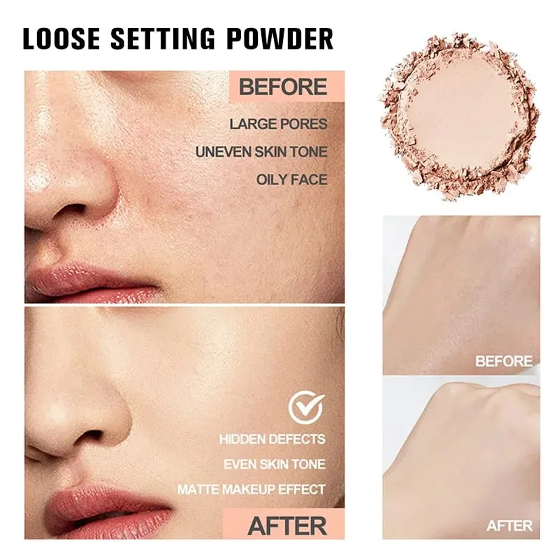 3-Piece Beginner Face Makeup Kit-Matte Waterproof Foundation Hydrating Primer Oil-Control Loose Powder Full Coverage Concealer