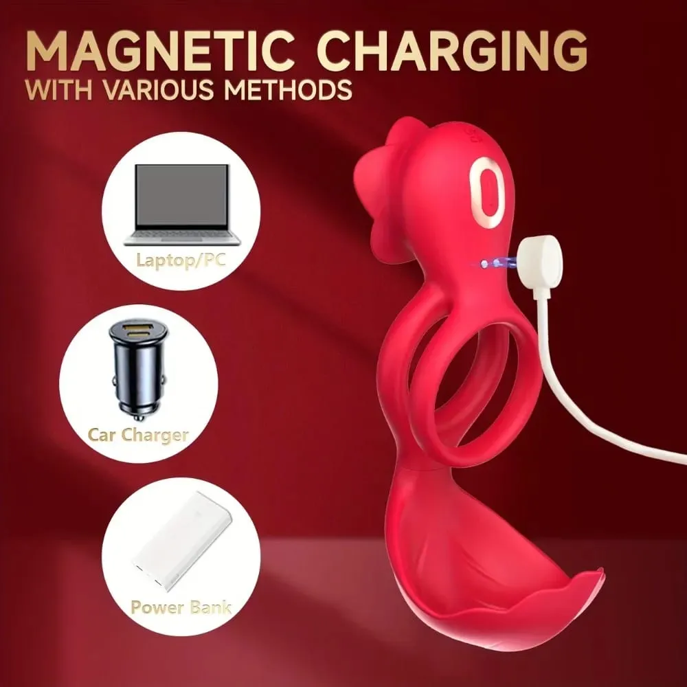 Vibrating Penis Ring Cock Ring Penis Vibrator for Men Clit Stimulator Male Scrotum Massager Sex Toys Couples Adult Products 18+