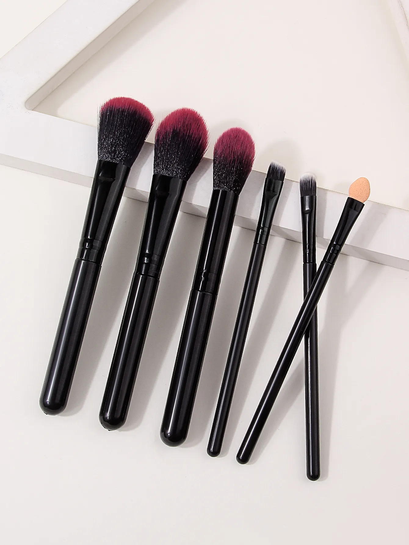 `8Pcs Makeup Brush Set with Storage Bag Triangle Powder Puff Professional Face Eye Cosmetic Brushes Beauty Kit