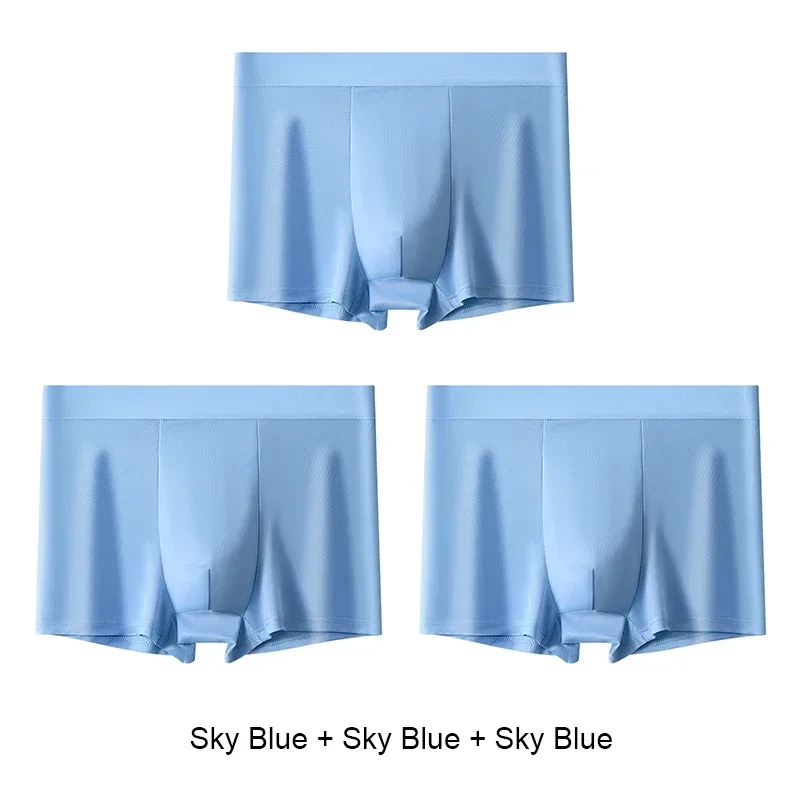 3PCS Big Size Underwear Men Boxer Breathable Soft Men's Boxer Briefs Sporty Boxers Men's Square Panties Shorts Sexy Unerderwear